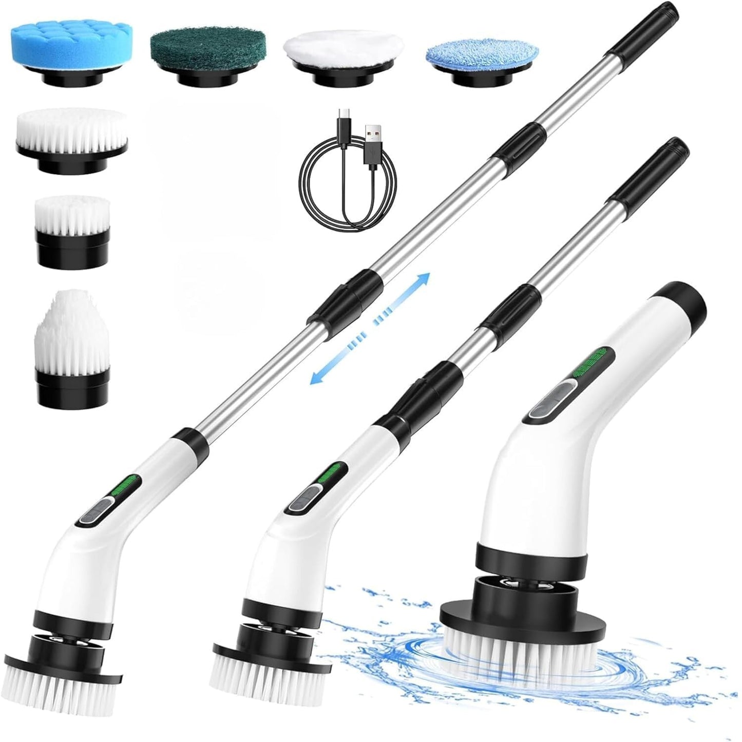 Electric Spin Scrubber | Cleaning Brush Scrubber for Home | 9 in 1 Electric Scrubber Brush