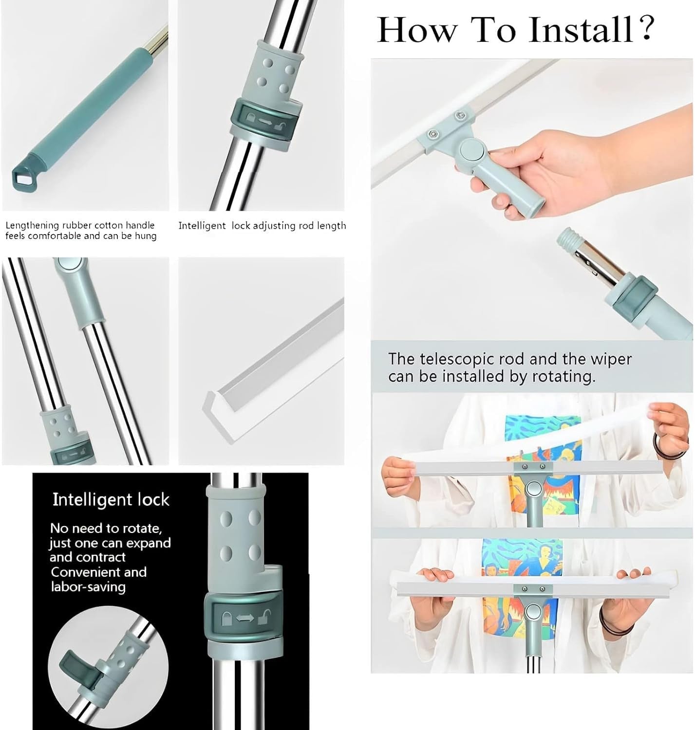 The Home Basket Magic Broom Silicone Wiper