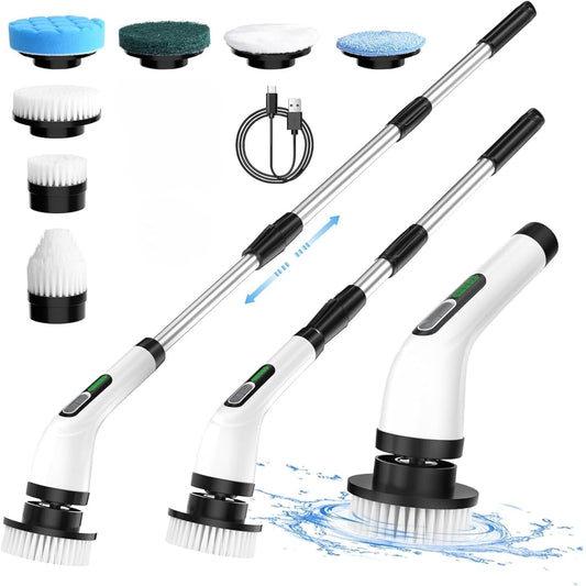 Electric Spin Scrubber | Cleaning Brush Scrubber for Home | 9 in 1 Electric Scrubber Brush