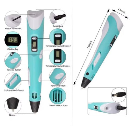 3D Pen for Kids with Adjustable Temperature