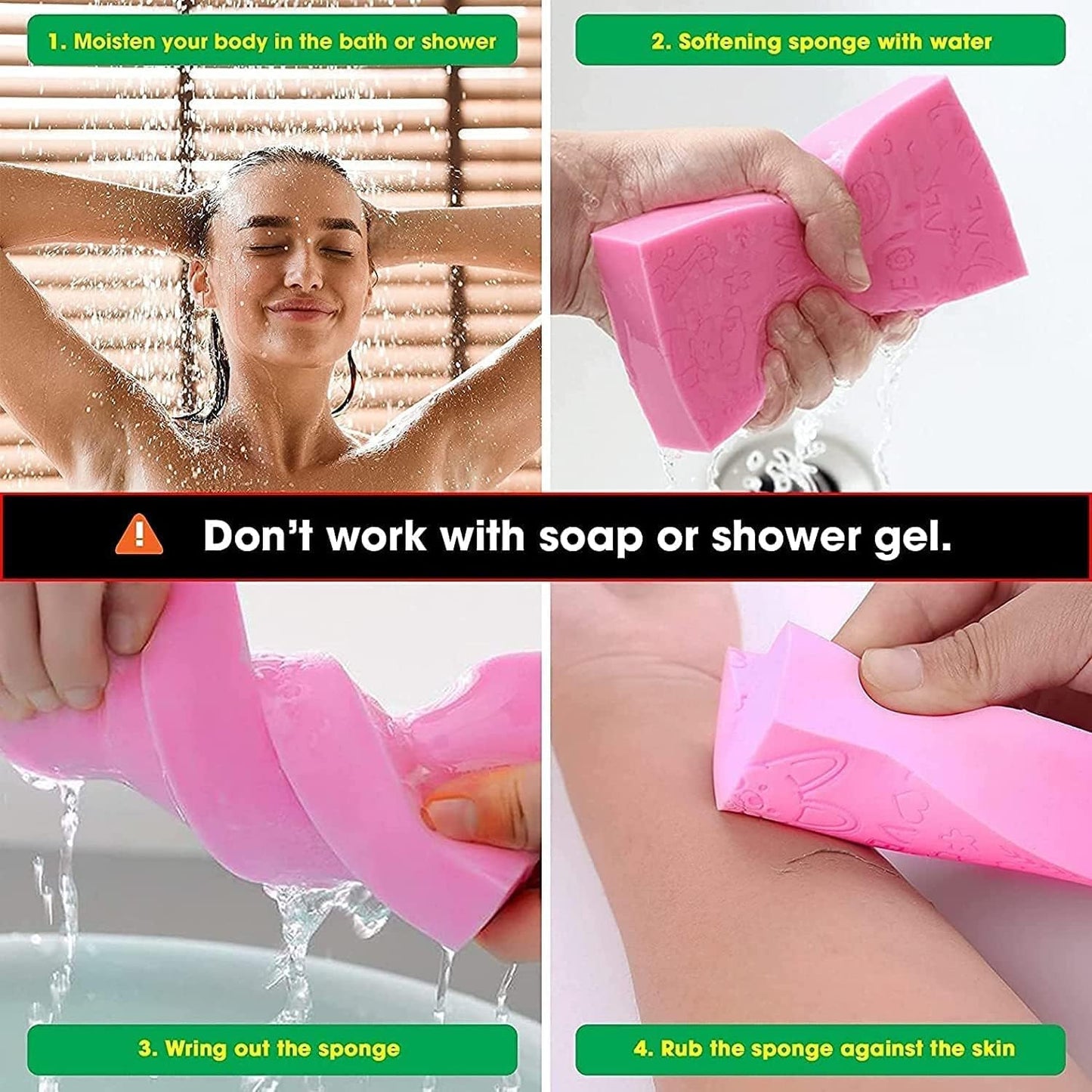 Shower Dead Skin Remover Sponge | Pack of 2