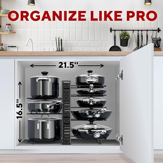 Pots and Pans Organizer Rack