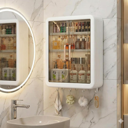 Wall Mounted Bathroom Cabinet Organizer with Doors