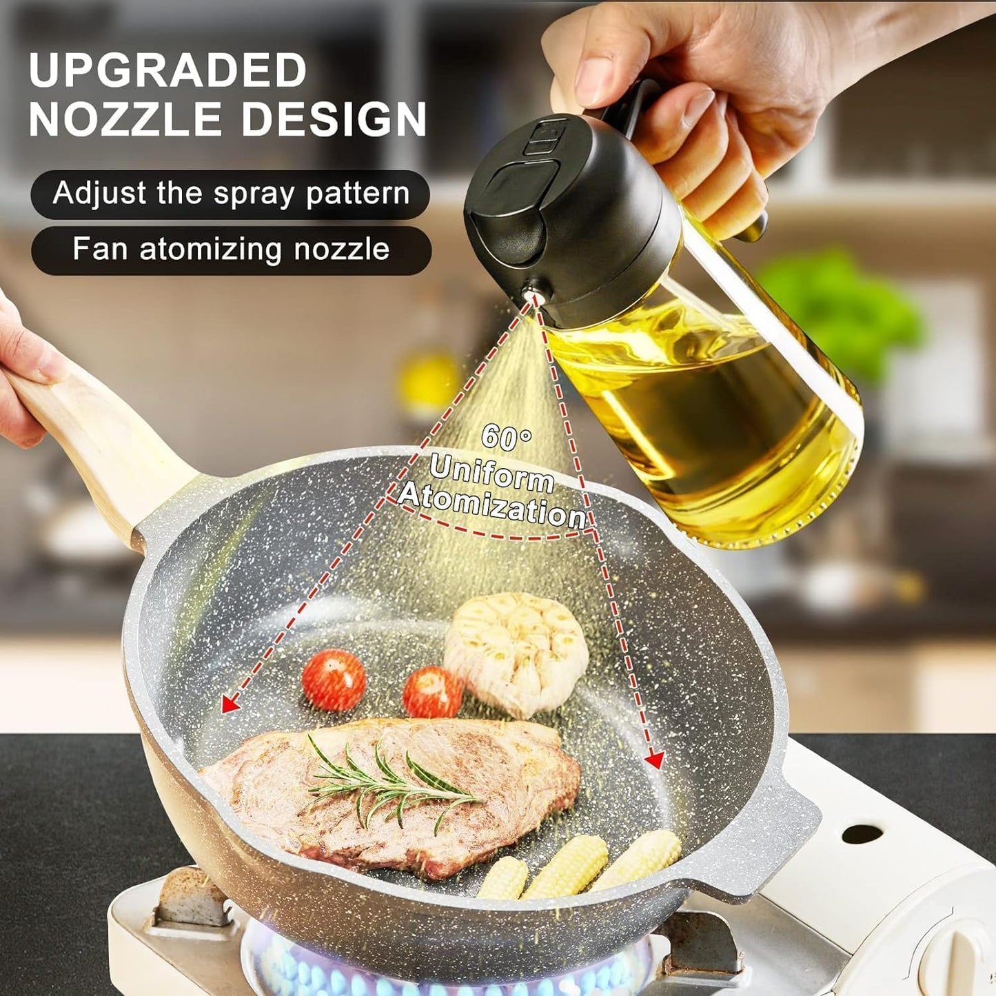 2 in 1 Oil Dispenser | 500ml Oil Bottle with Premium Nozzle