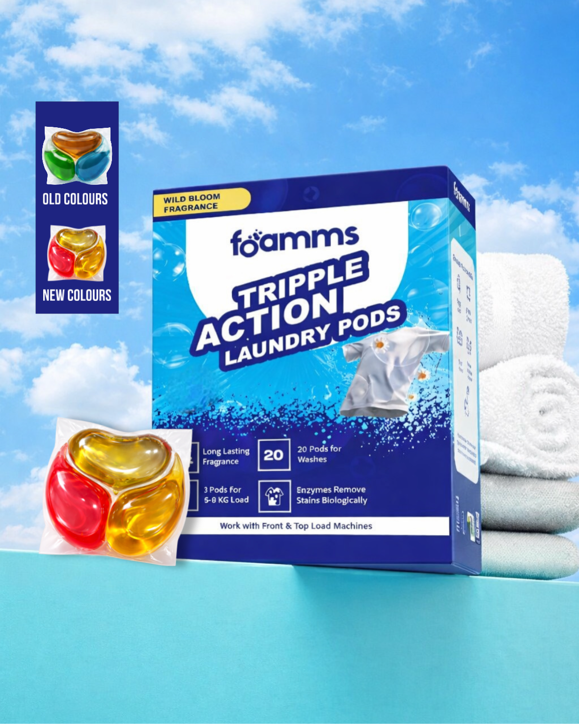 FOAMMS Tripple action Laundry Pods