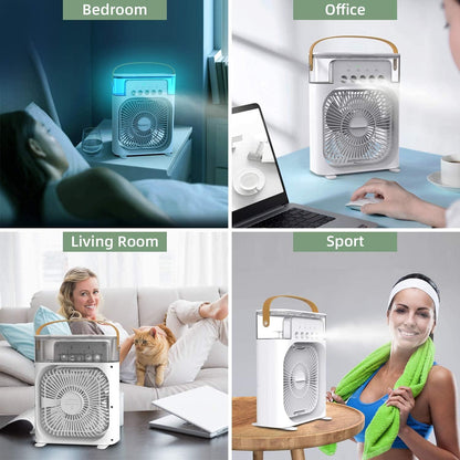 Mini Cooler for Room | Small AC Quiet Personal Air Cooler, USB Powered Mini Desktop Cooling Misting Fan