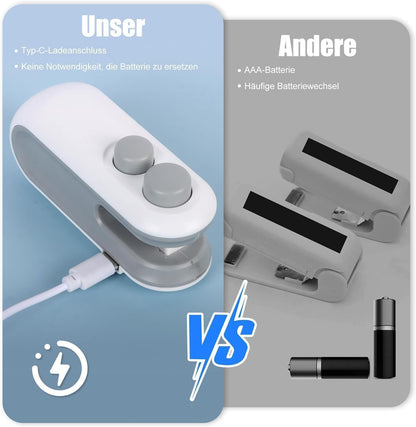 Portable Mini Sealing Machine | Handheld Packet Sealer for Food, Snacks, Chips, Fresh Storage | Seals Plastic Bags  | Ideal for Kitchen