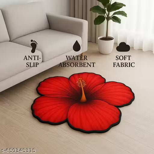 Premium  Flower Floor Mat | Anti-Slip Water Absorbent Rug  | 25×25 Inch