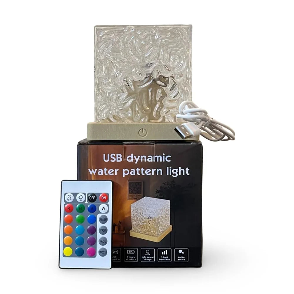 Ocean Wave Projector Lamp. 3D Water Wave Effect Romantic LED Night Light. Remote Control