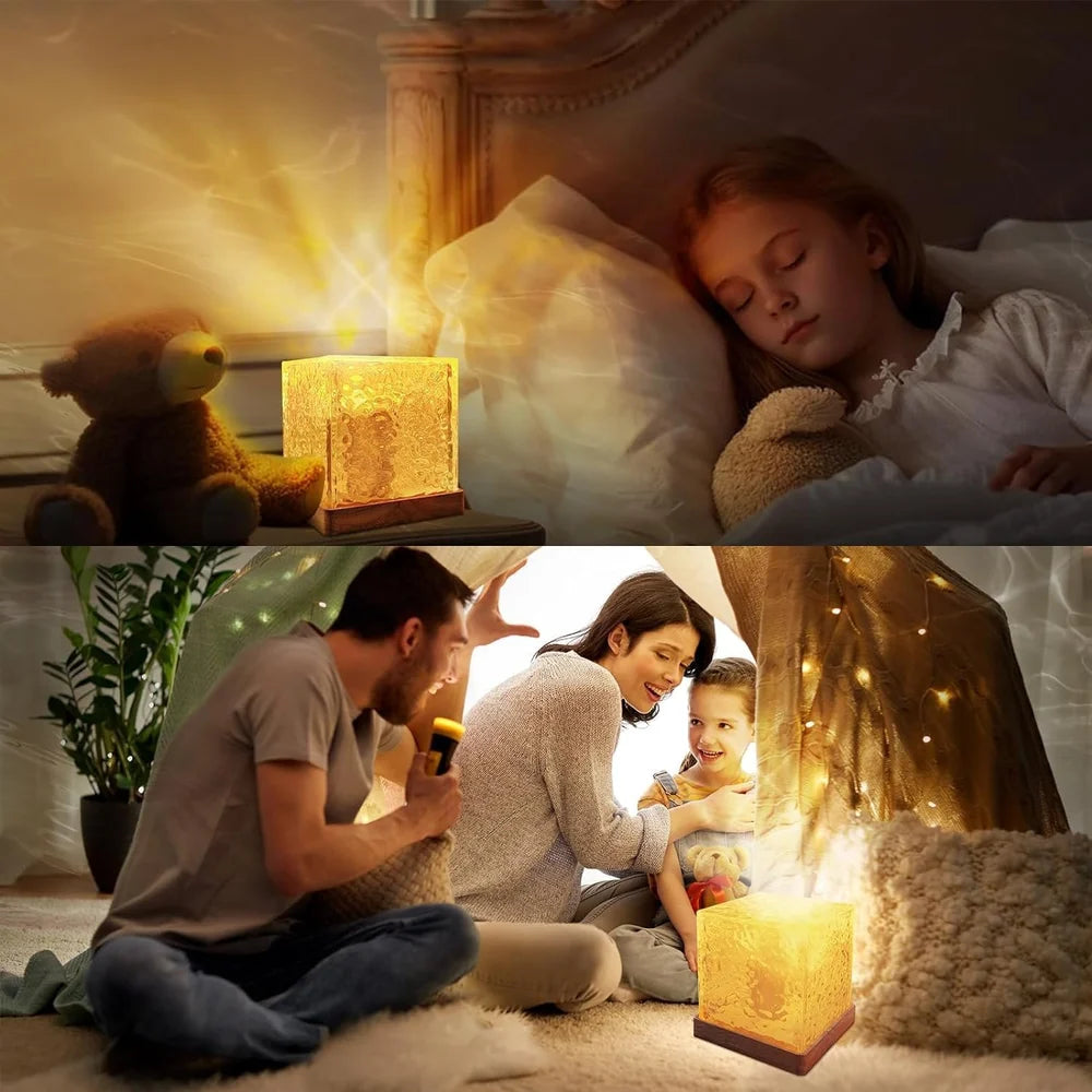 Ocean Wave Projector Lamp. 3D Water Wave Effect Romantic LED Night Light. Remote Control